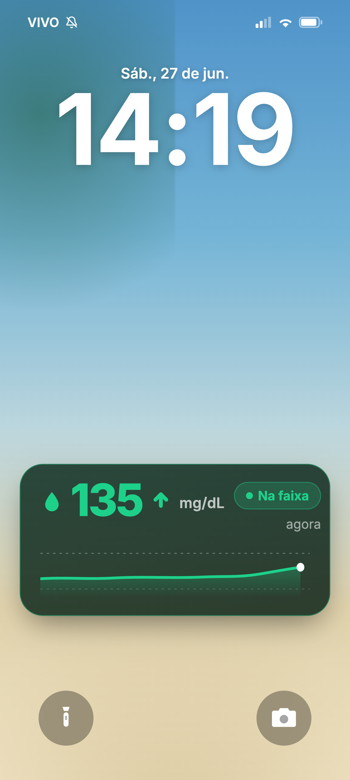 GlucoLive Tela de Bloqueio